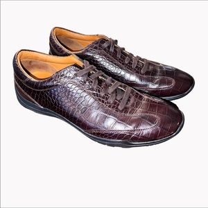 Cole Haan Nike Air Alligator Brown Hybrid Dress Shoe Size 11